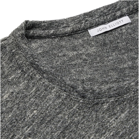 John Elliott Heathered Dark Gray The Mercer Melange Crew Tee Shirt Size M - Picture 5 of 12